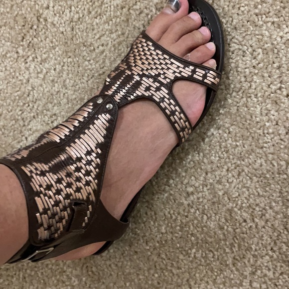 Sigerson Morrison woven gladiator sandals SZ 9 - Picture 3 of 9